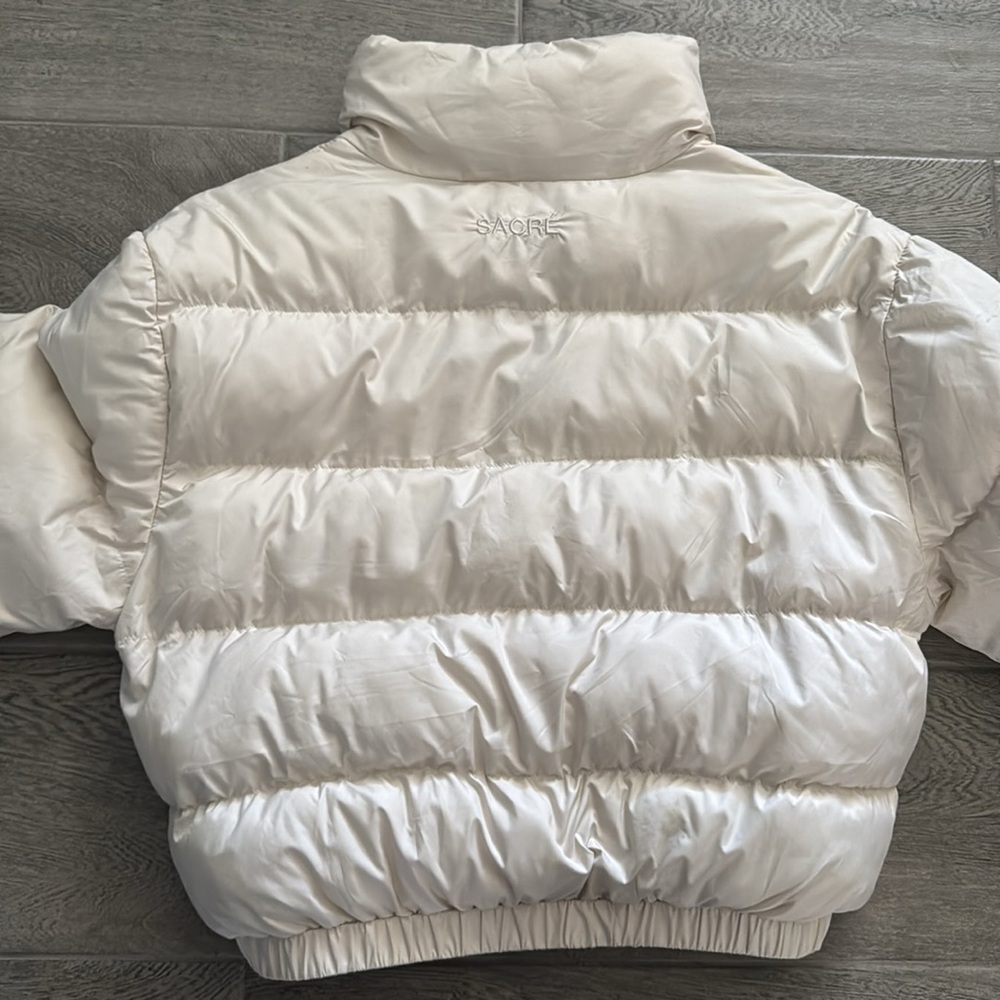 Cream Puffer Jacket - Picture 8 of 9